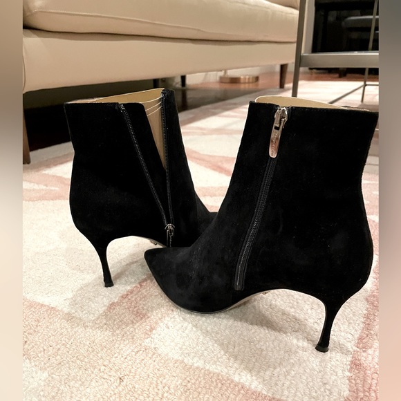 Sergio Rossi Black Pointed Toe Heeled Boots US 6 - Picture 4 of 4